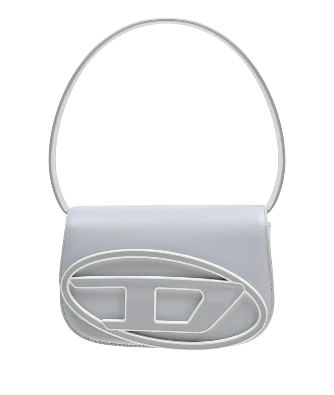 DIESEL Голубая кожаная сумка с короткими ручками, фото 1