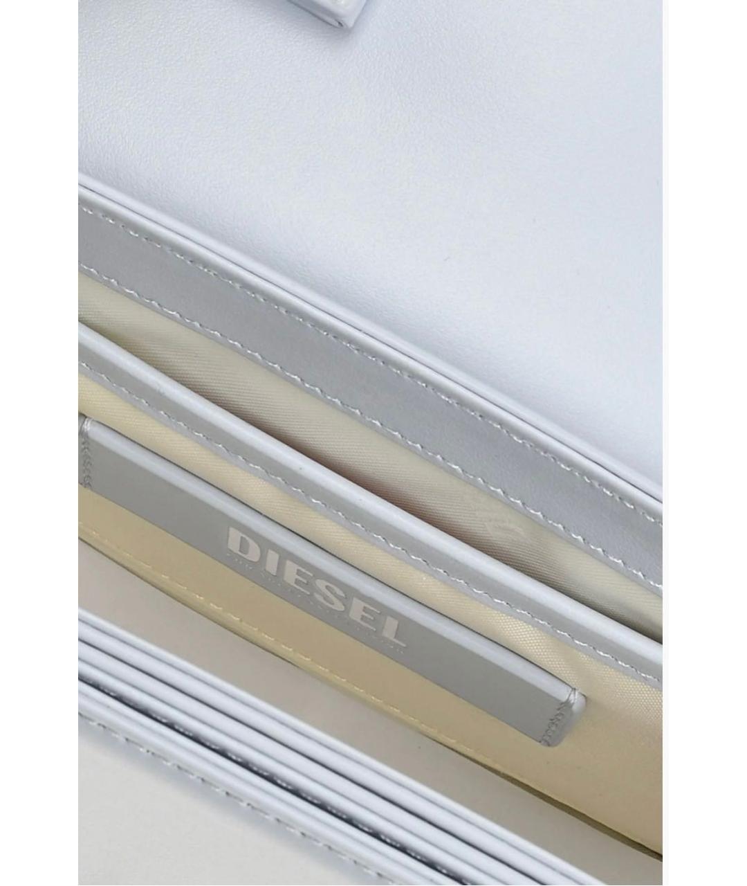 DIESEL Голубая кожаная сумка с короткими ручками, фото 4