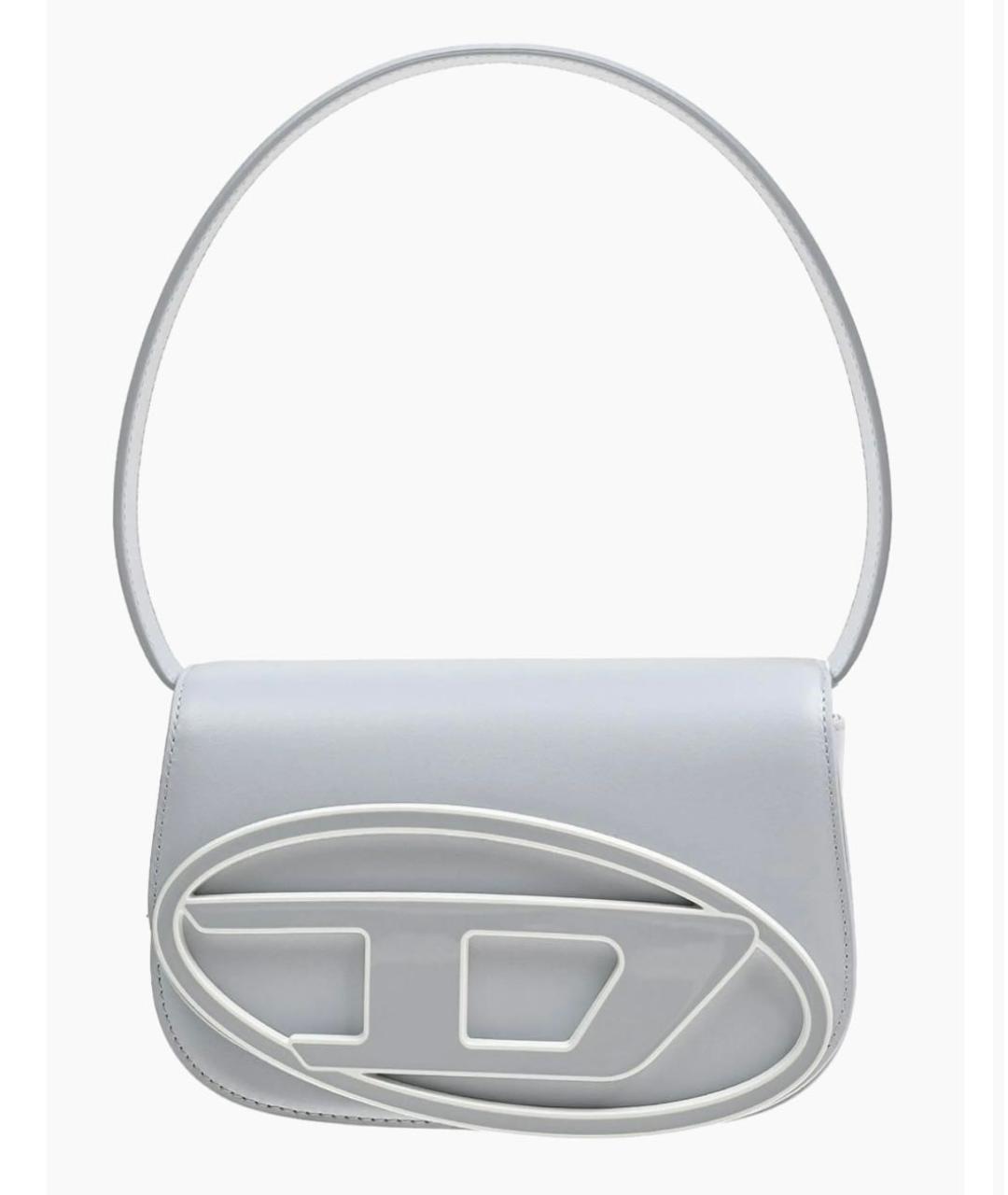 DIESEL Голубая кожаная сумка с короткими ручками, фото 5