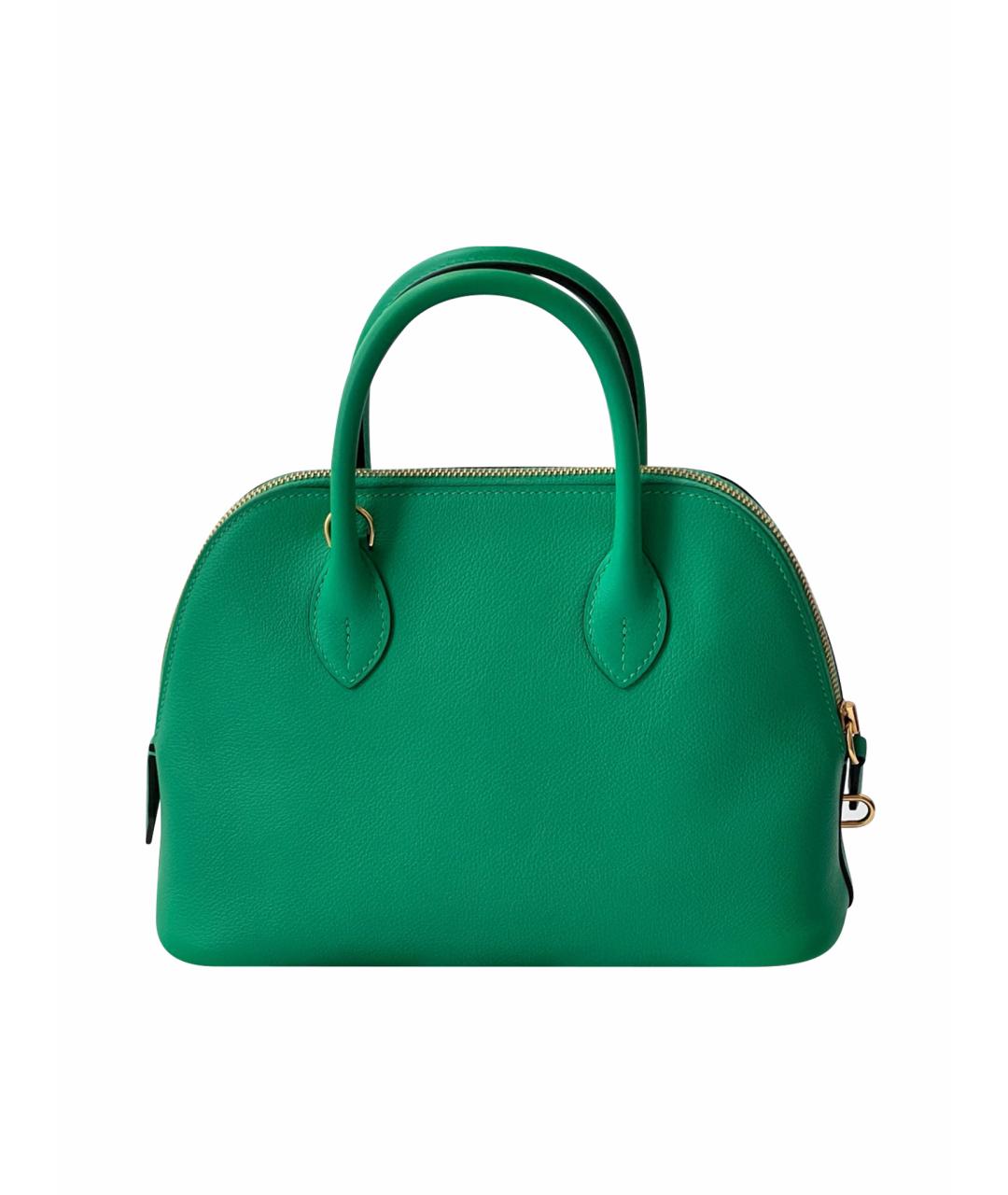 HERMES Зеленая кожаная сумка тоут, фото 1