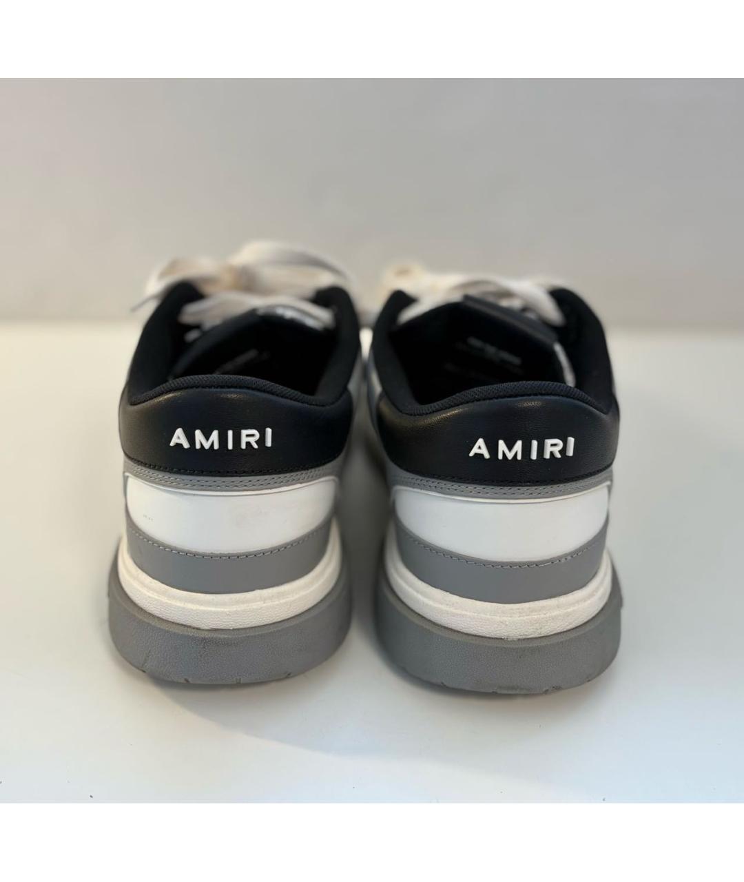 AMIRI Серые низкие кроссовки / кеды из искусственной кожи, фото 4