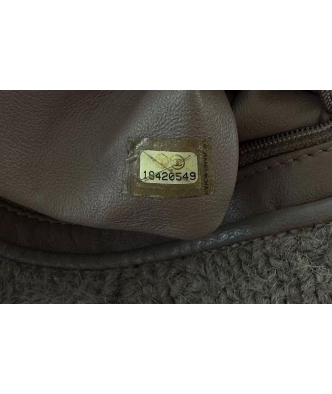 CHANEL Серая кожаная сумка через плечо, фото 7