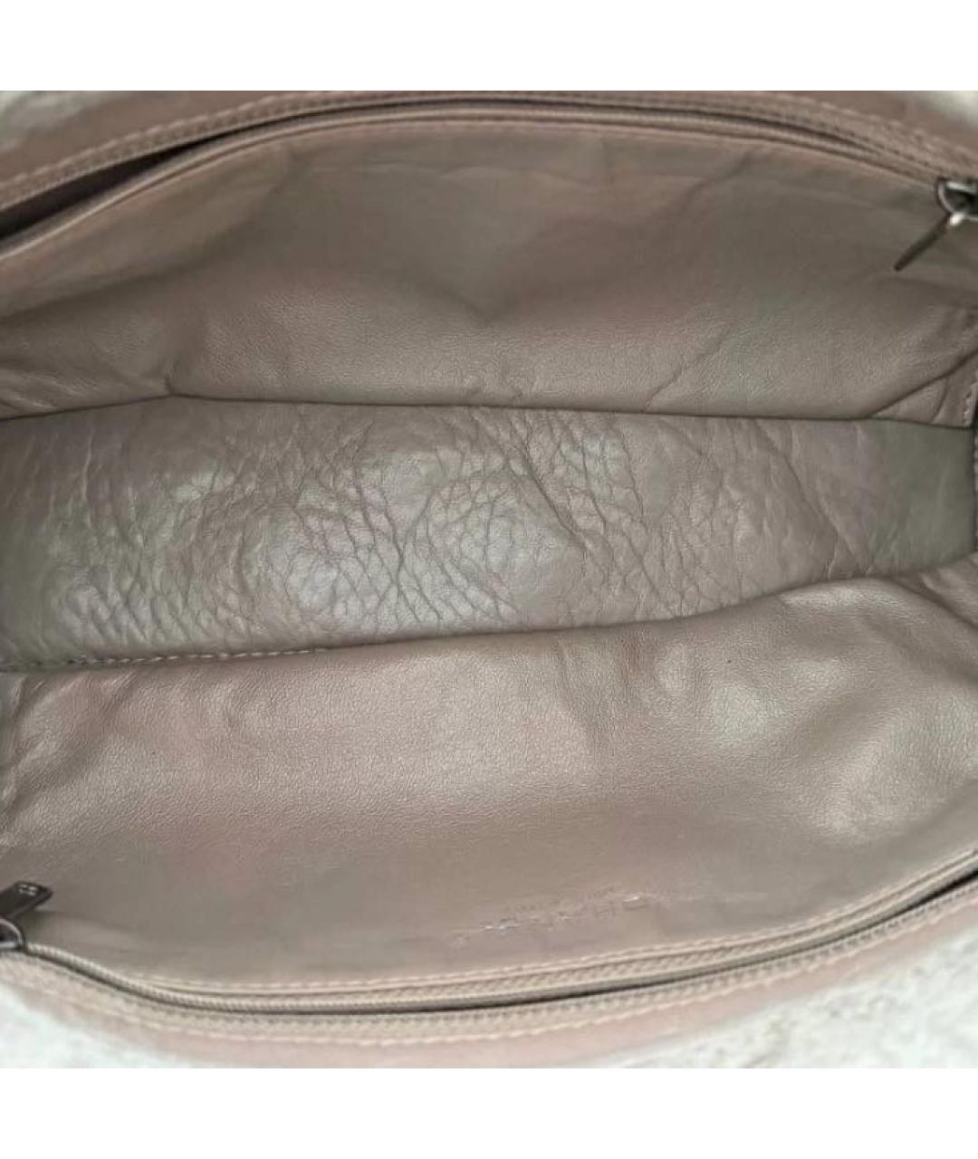 CHANEL Серая кожаная сумка через плечо, фото 5