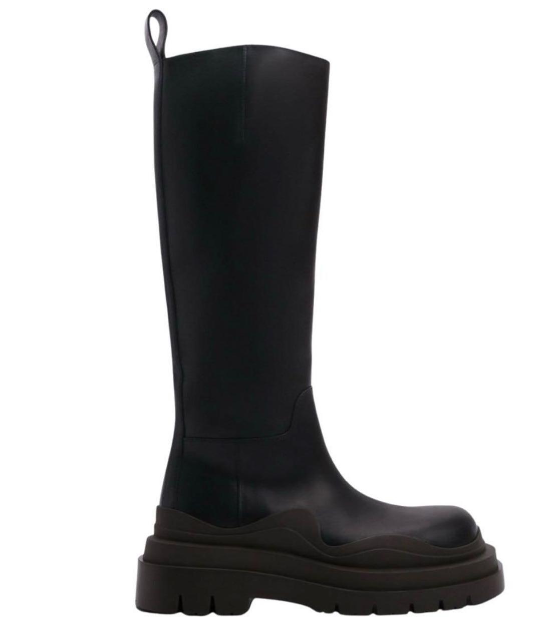 BOTTEGA VENETA Черные кожаные сапоги, фото 1