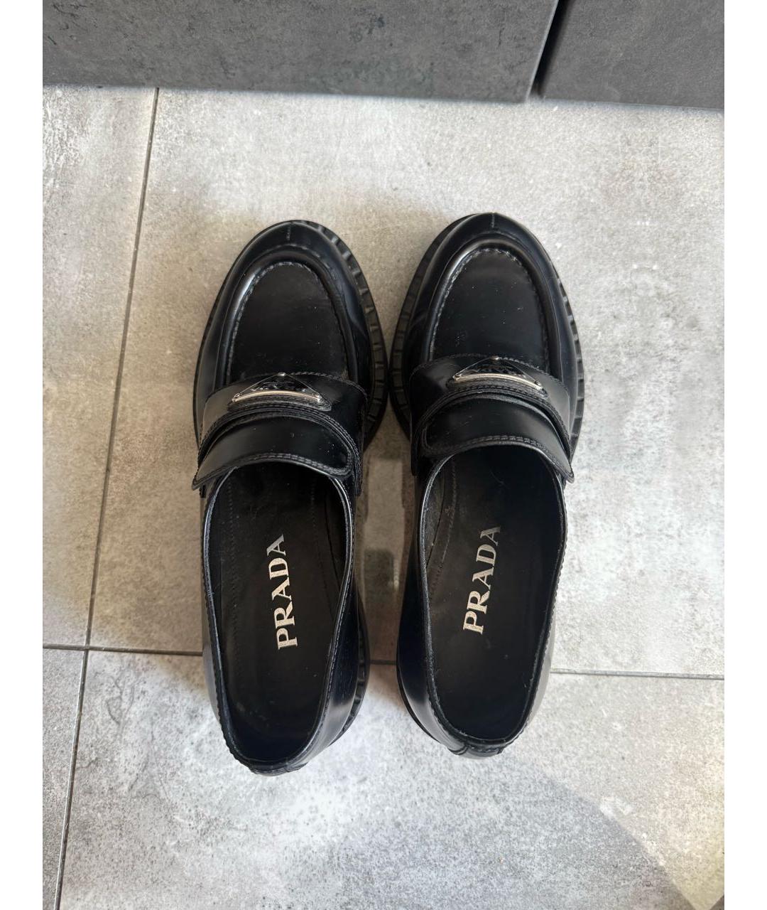 VALENTINO Черные кожаные лоферы, фото 3