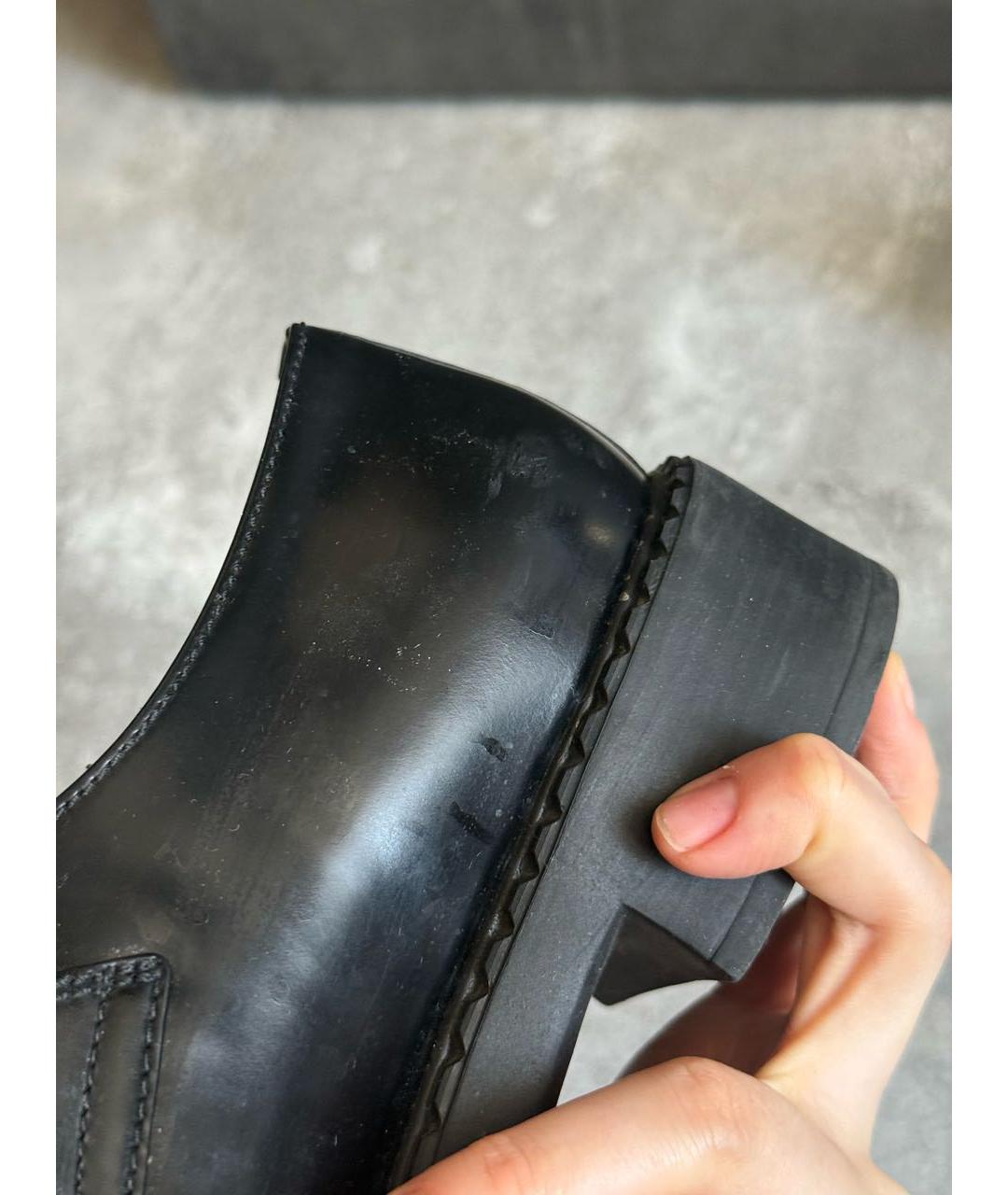 VALENTINO Черные кожаные лоферы, фото 6