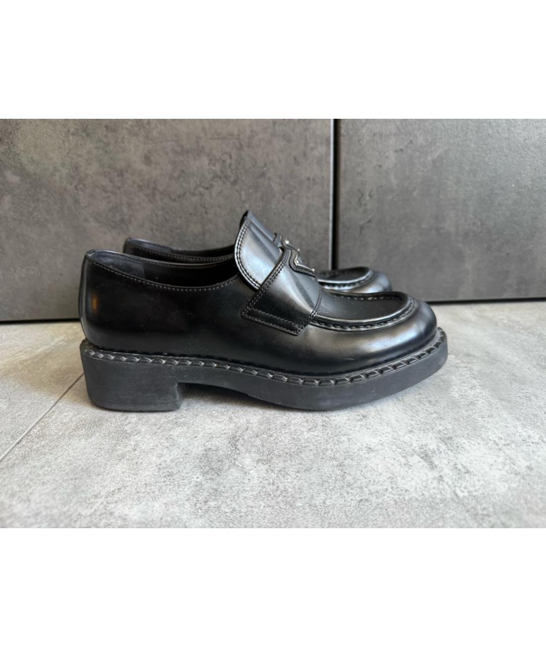 VALENTINO Черные кожаные лоферы, фото 8