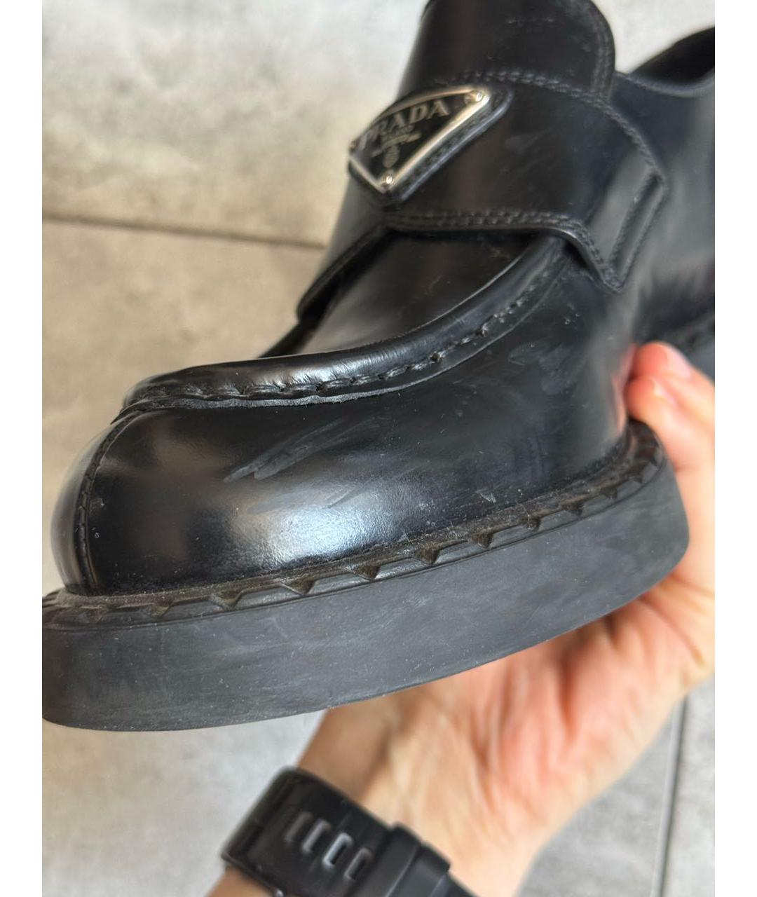 VALENTINO Черные кожаные лоферы, фото 5