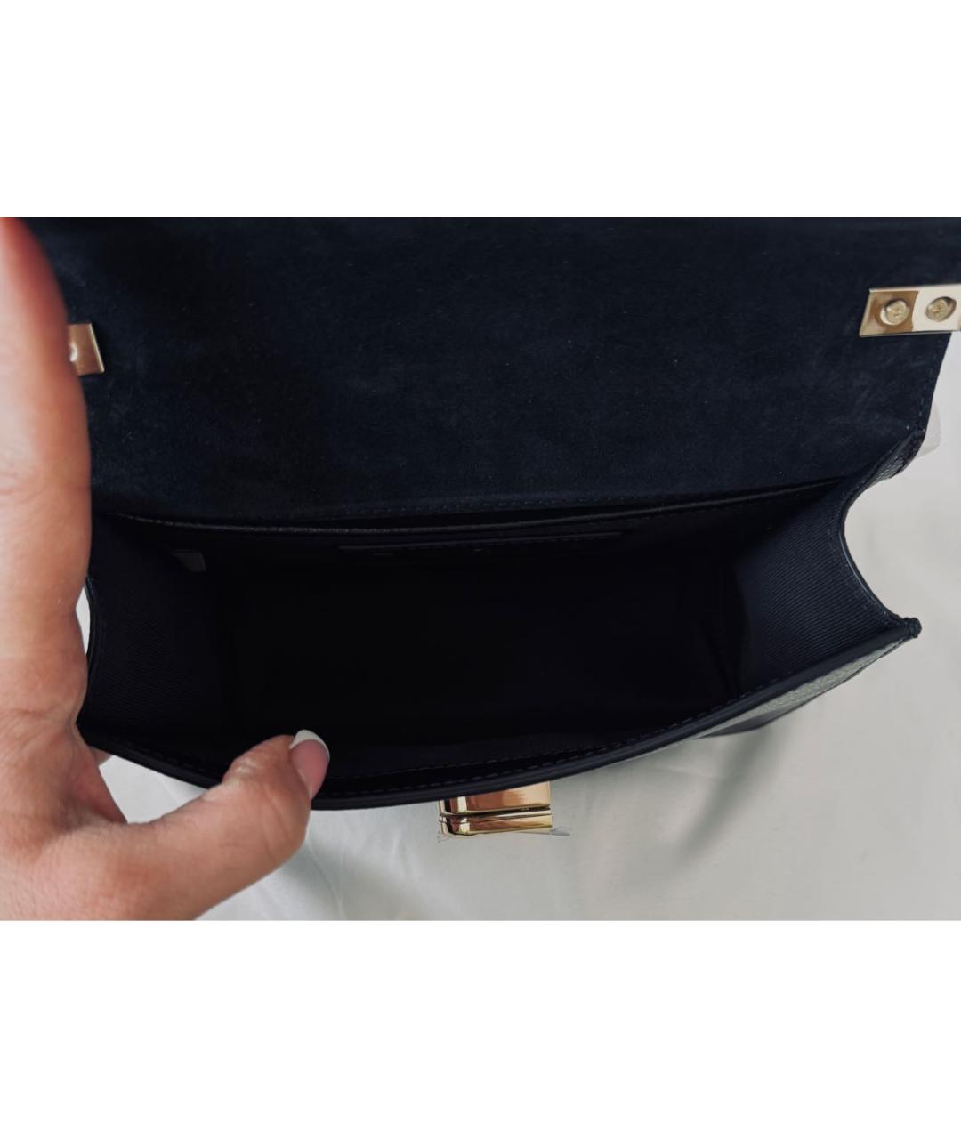 FURLA Черная кожаная сумка через плечо, фото 4