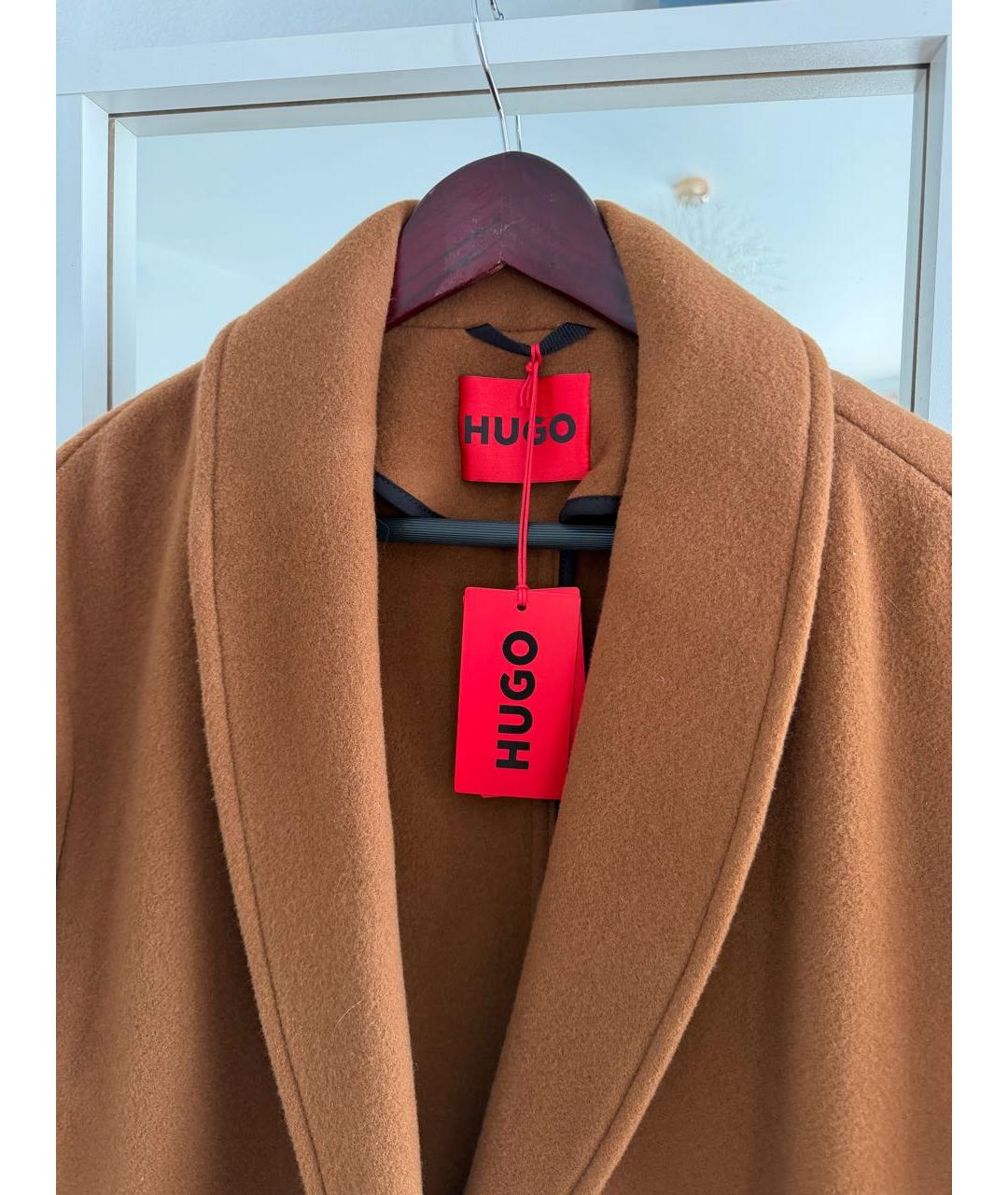 HUGO Коричневое пальто, фото 2