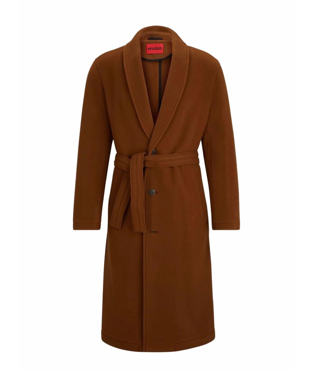 HUGO Коричневое пальто, фото 1