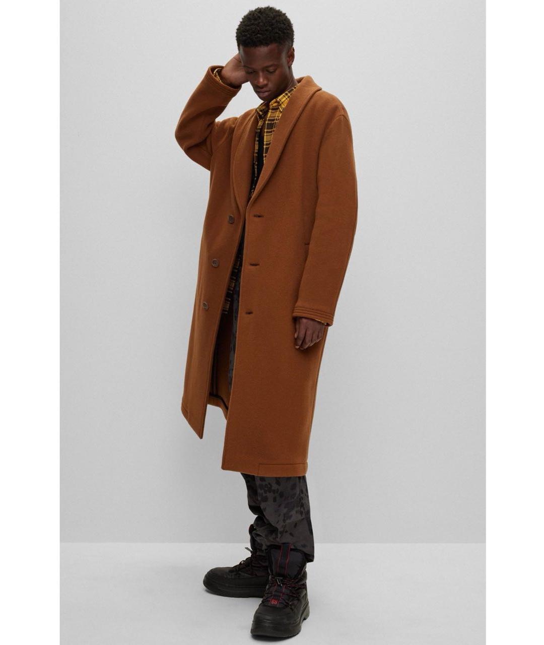 HUGO Коричневое пальто, фото 4