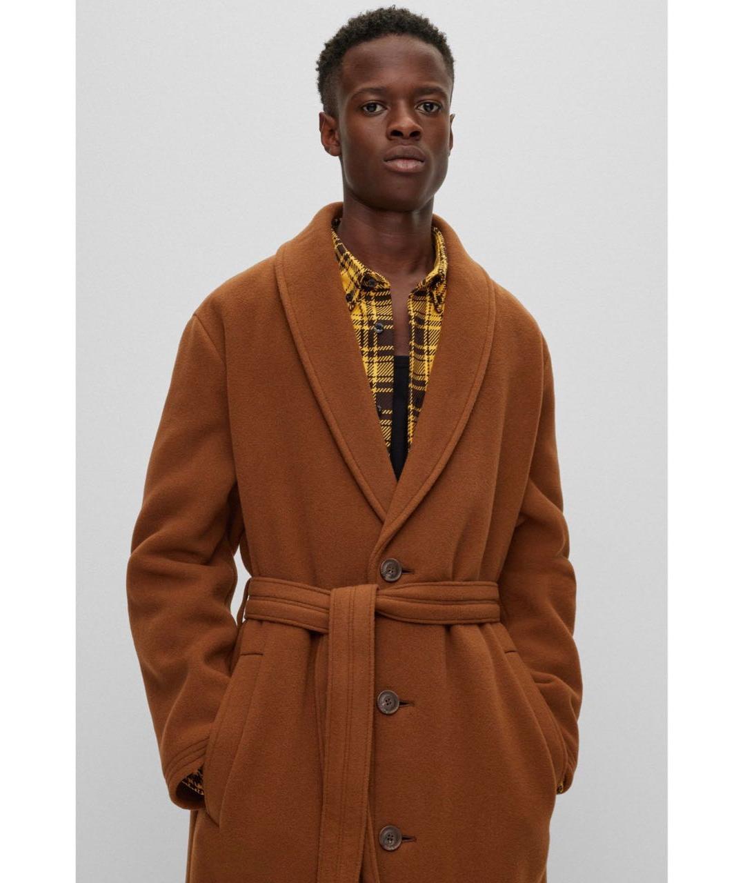 HUGO Коричневое пальто, фото 7