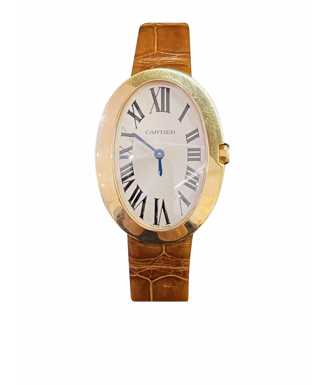 CARTIER Белые часы из розового золота, фото 1