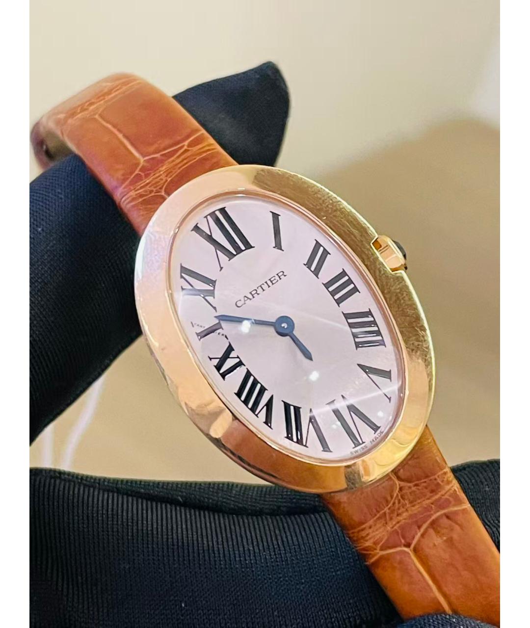CARTIER Белые часы из розового золота, фото 4