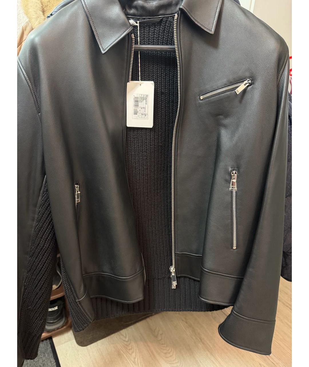 VALENTINO Черная кожаная куртка, фото 3