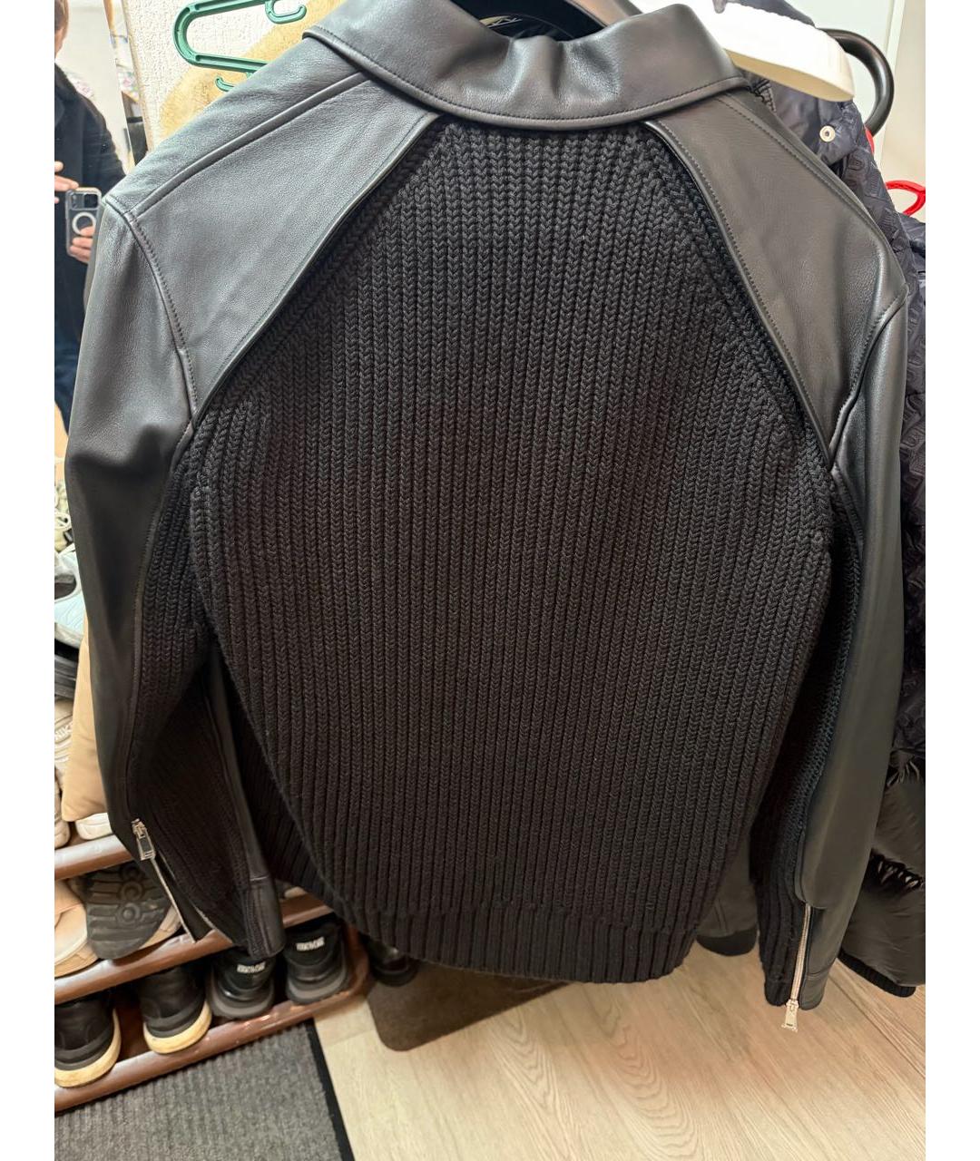 VALENTINO Черная кожаная куртка, фото 2