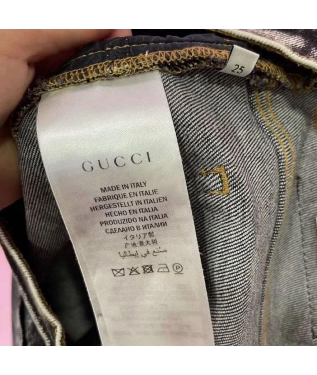 GUCCI Хлопковые джинсы слим, фото 7