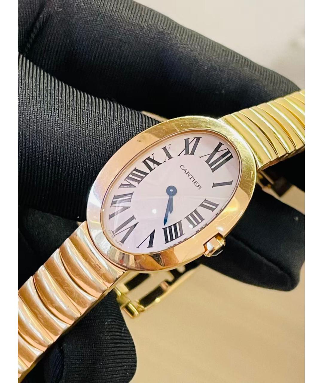 CARTIER Белые часы из розового золота, фото 7