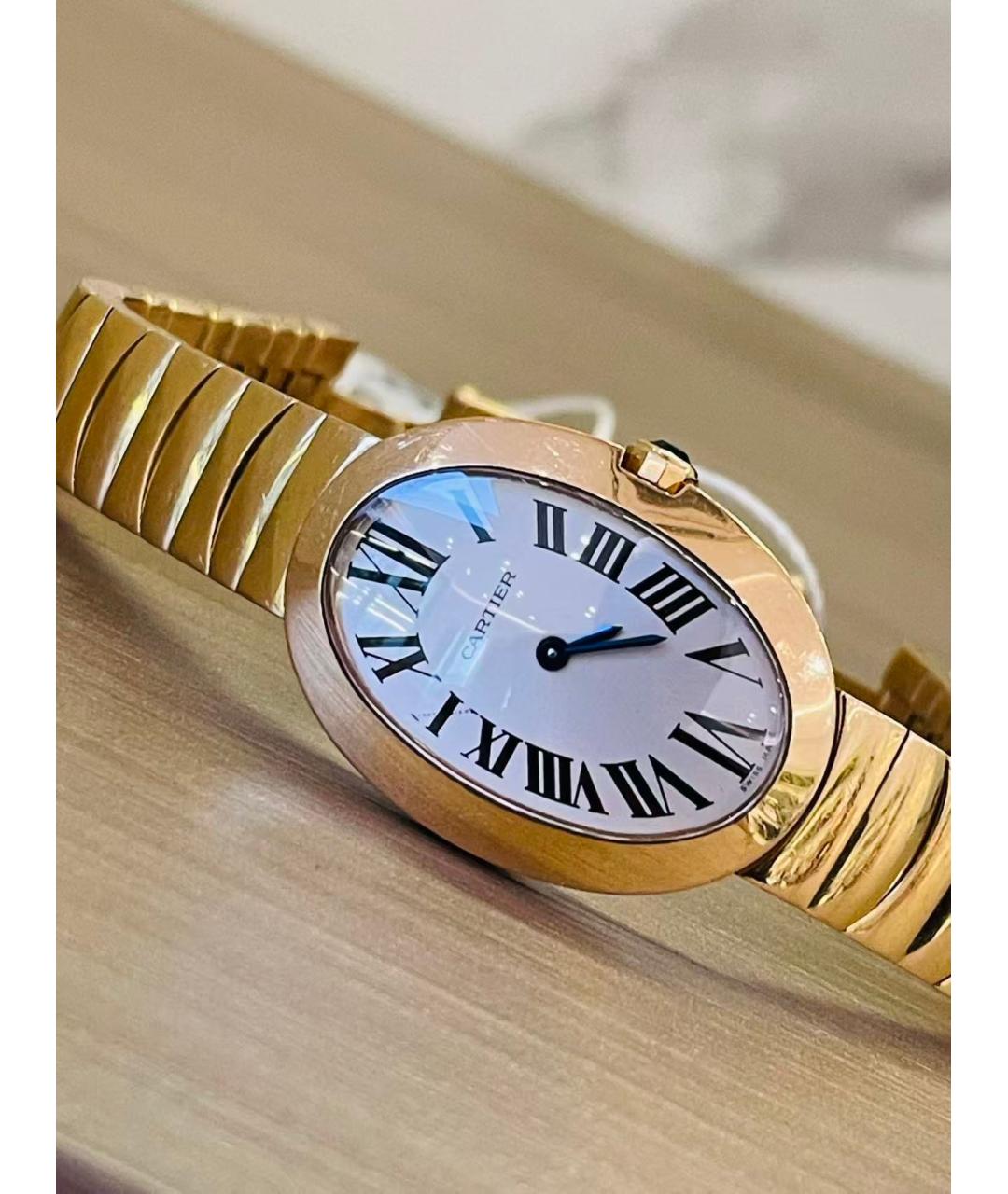 CARTIER Белые часы из розового золота, фото 8