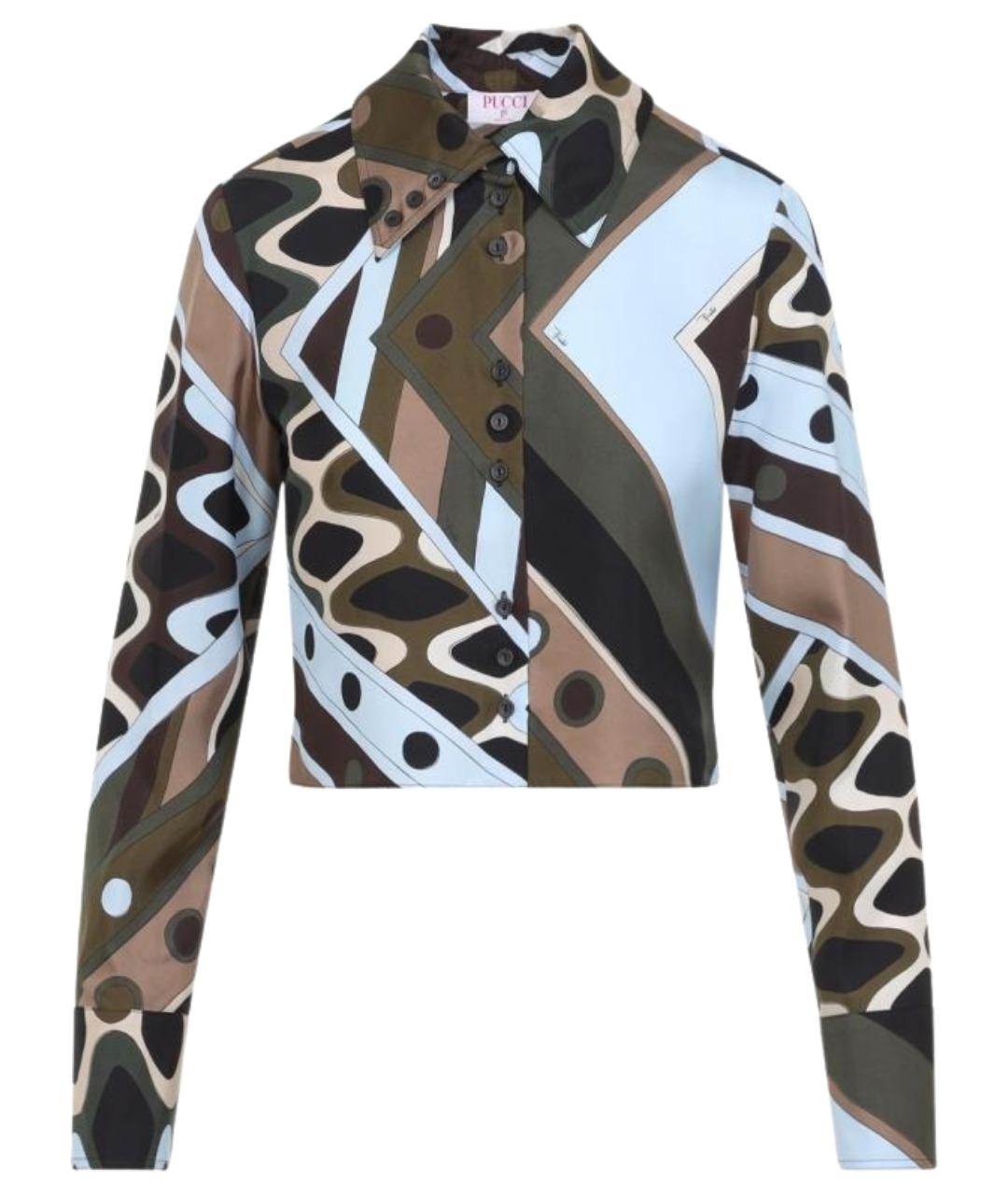 PUCCI Мульти шелковая блузы, фото 1
