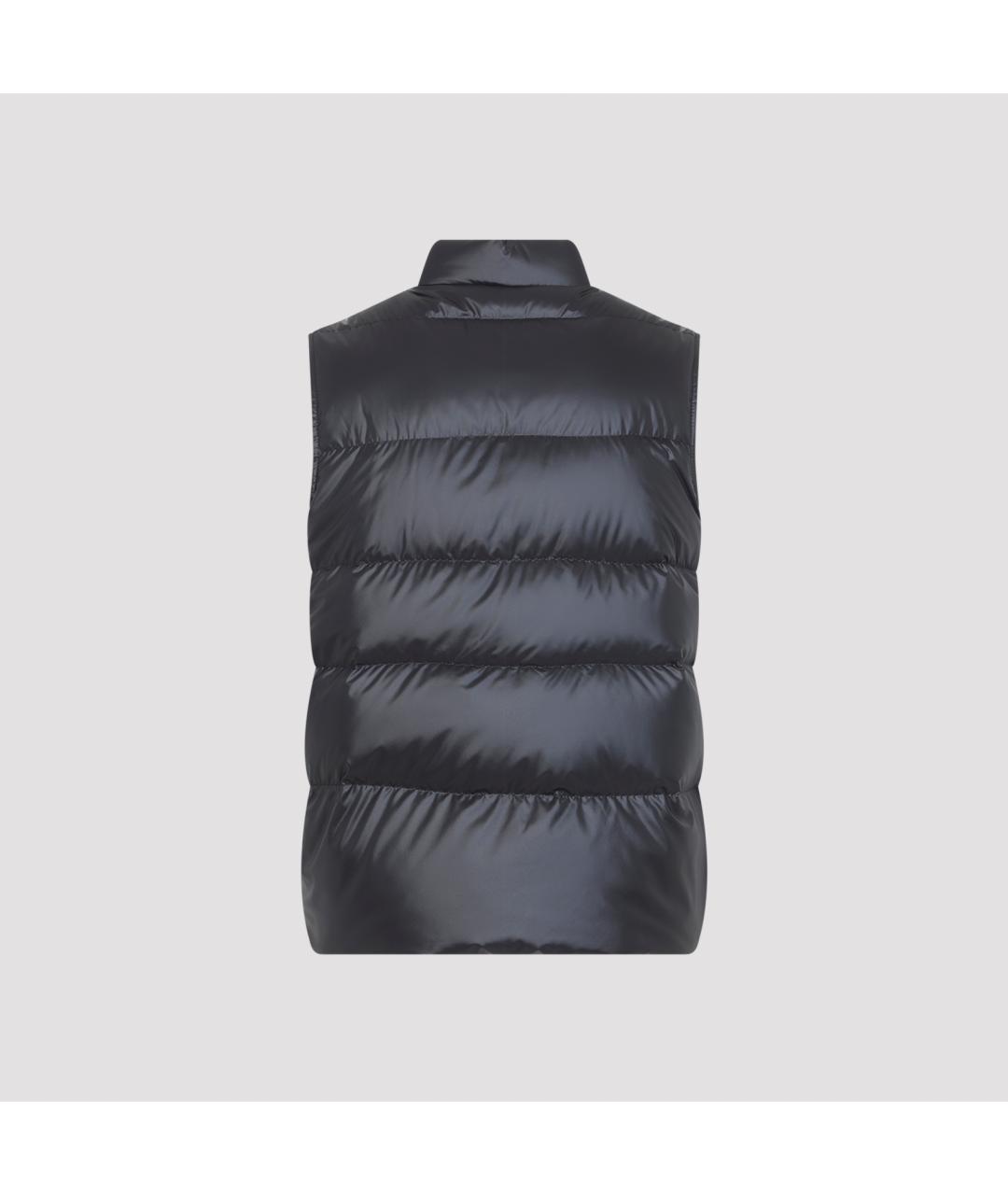 MONCLER Черный полиэстеровый жилет, фото 2