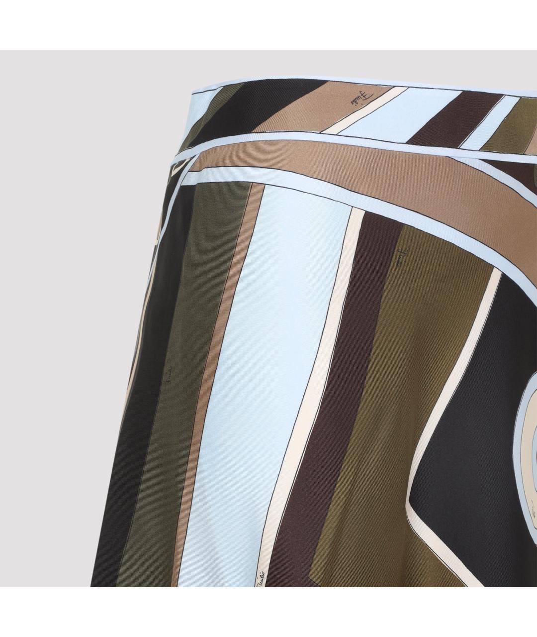 PUCCI Мульти шелковая юбка макси, фото 3