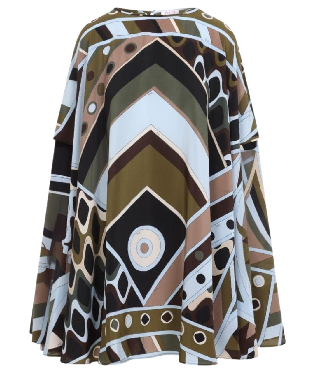 PUCCI Мульти шелковое коктейльное платье, фото 1