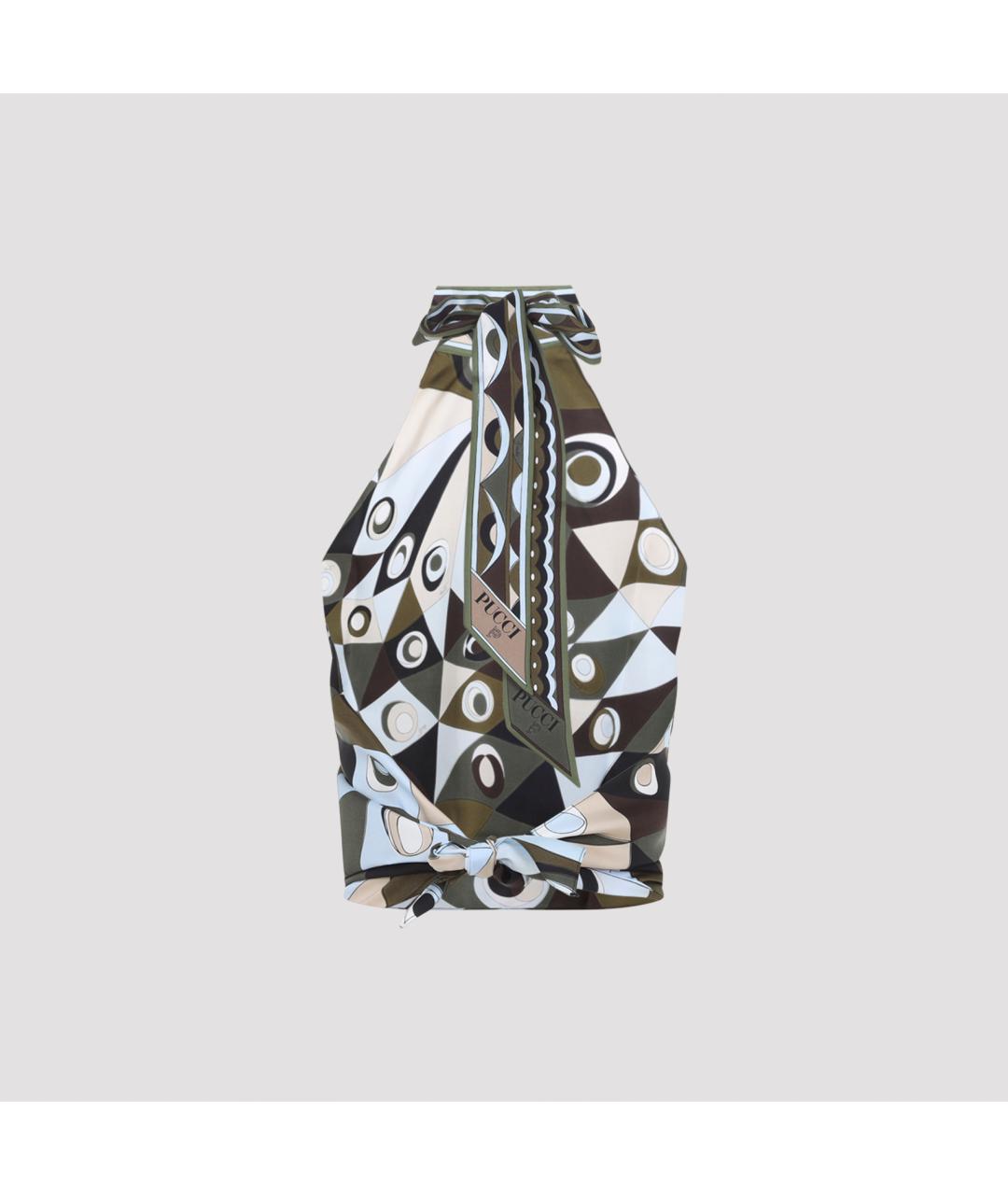 PUCCI Мульти шелковая майка, фото 2