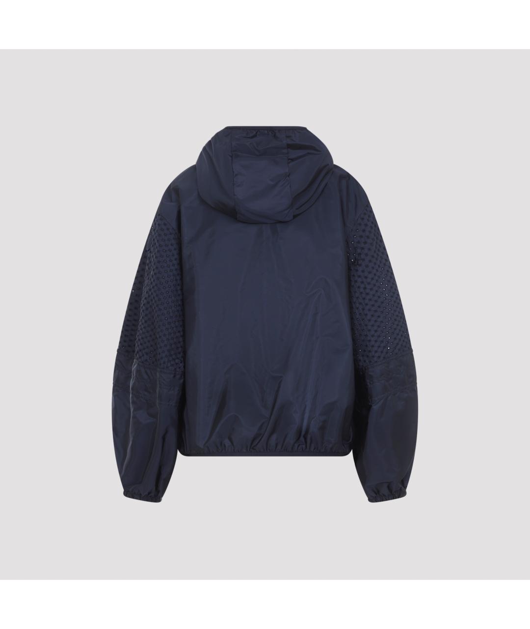 MONCLER Темно-синяя полиамидовая куртка, фото 2