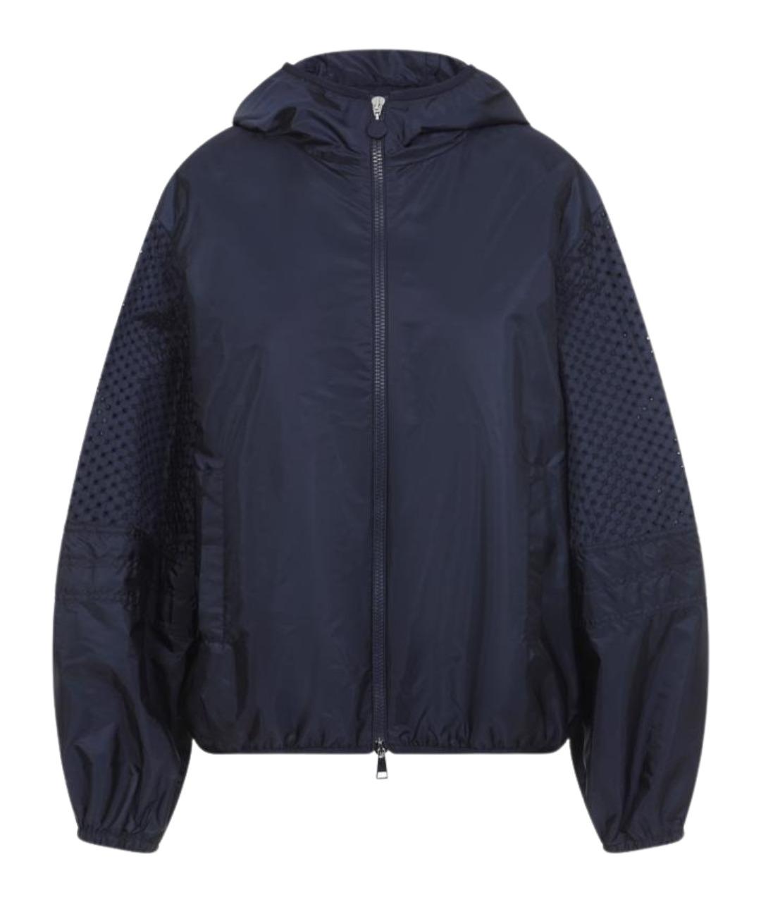 MONCLER Темно-синяя полиамидовая куртка, фото 1