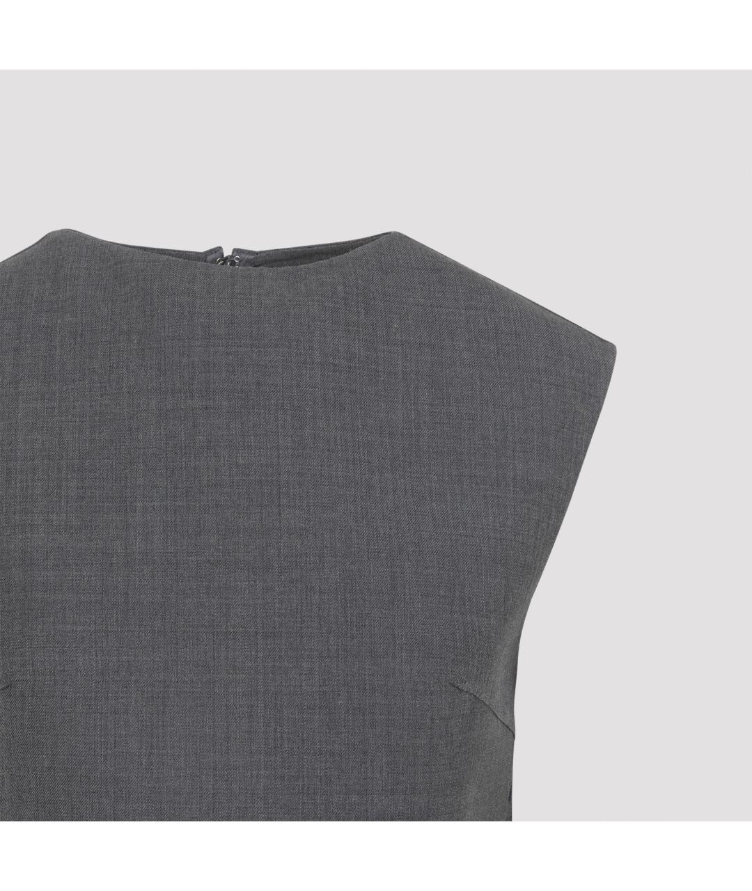 JIL SANDER Серая шерстяная блузы, фото 3