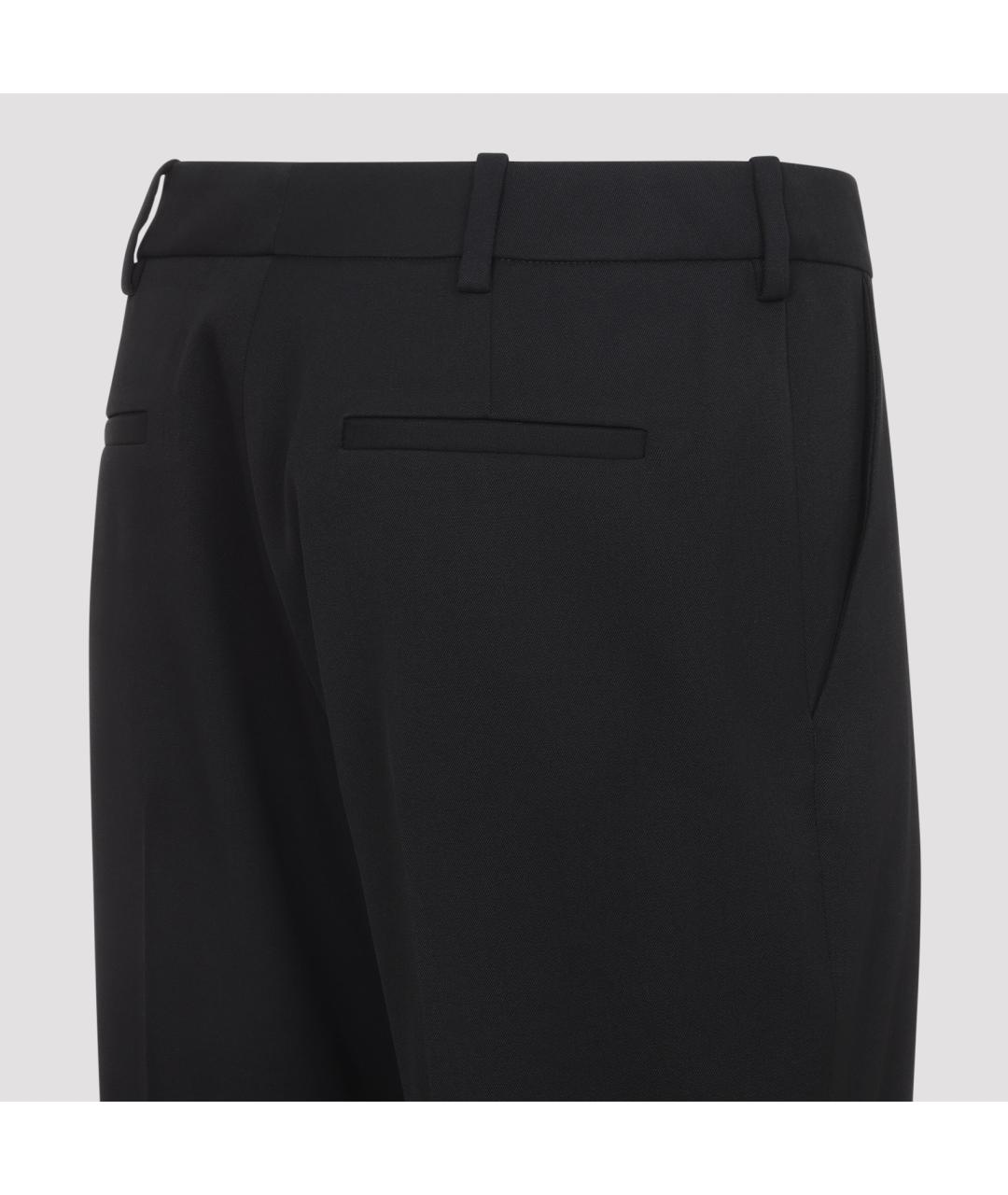 BALENCIAGA Черные шерстяные прямые брюки, фото 3