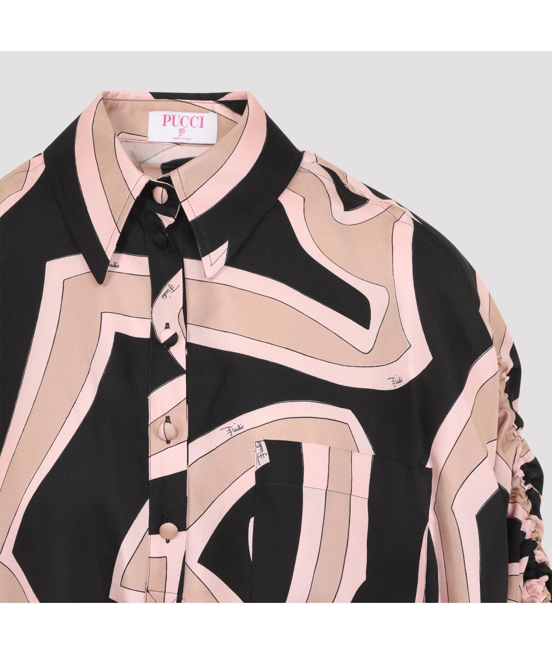 PUCCI Мульти шелковое повседневное платье, фото 4