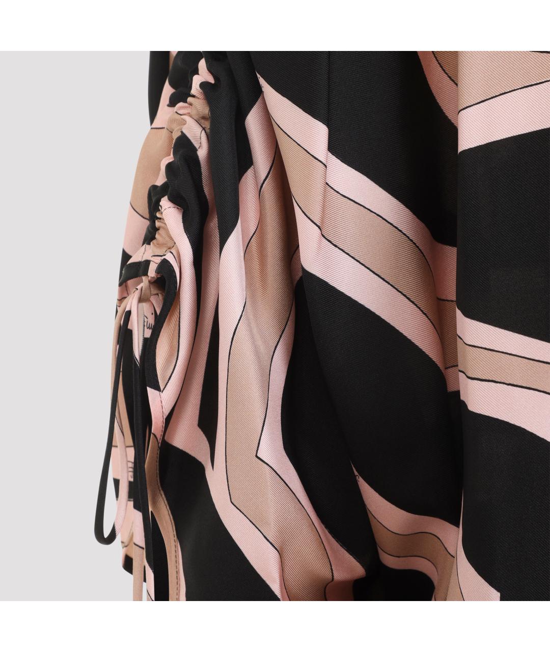 PUCCI Мульти шелковое повседневное платье, фото 3