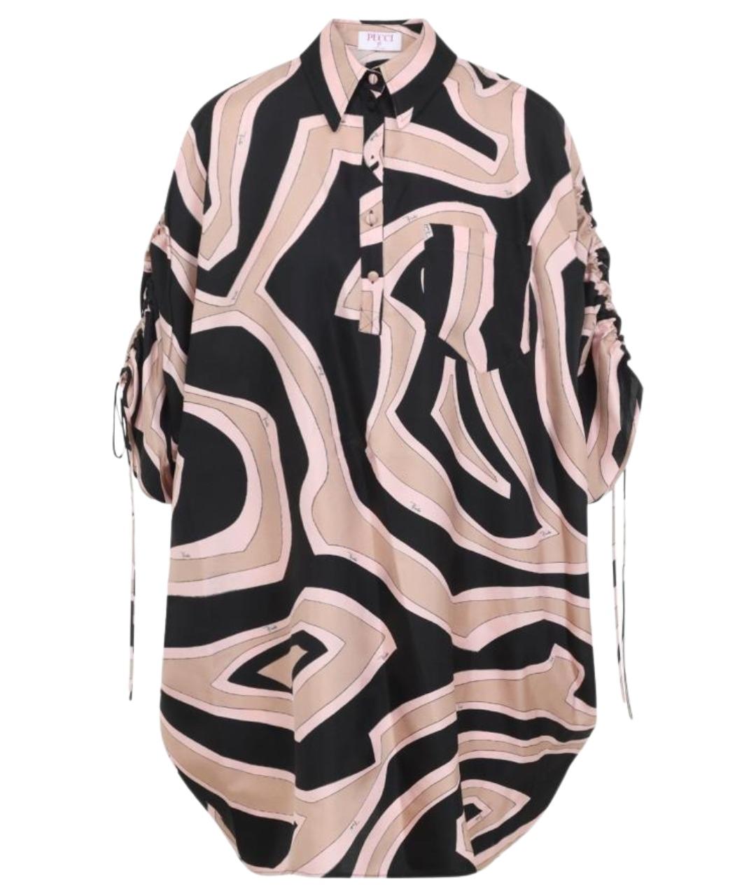 PUCCI Мульти шелковое повседневное платье, фото 1