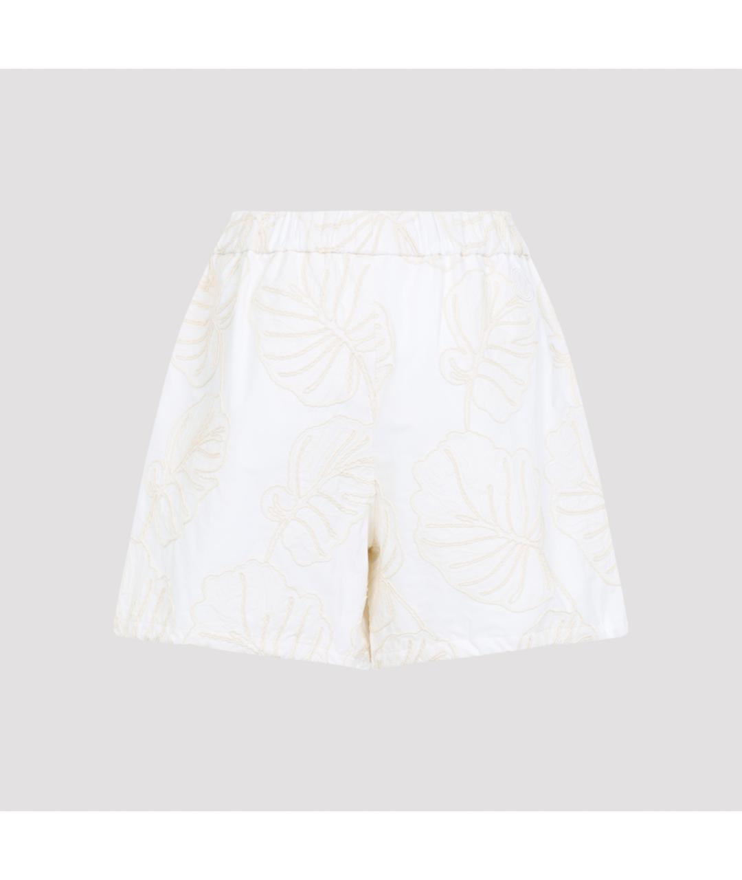 MONCLER Белые хлопковые шорты, фото 2