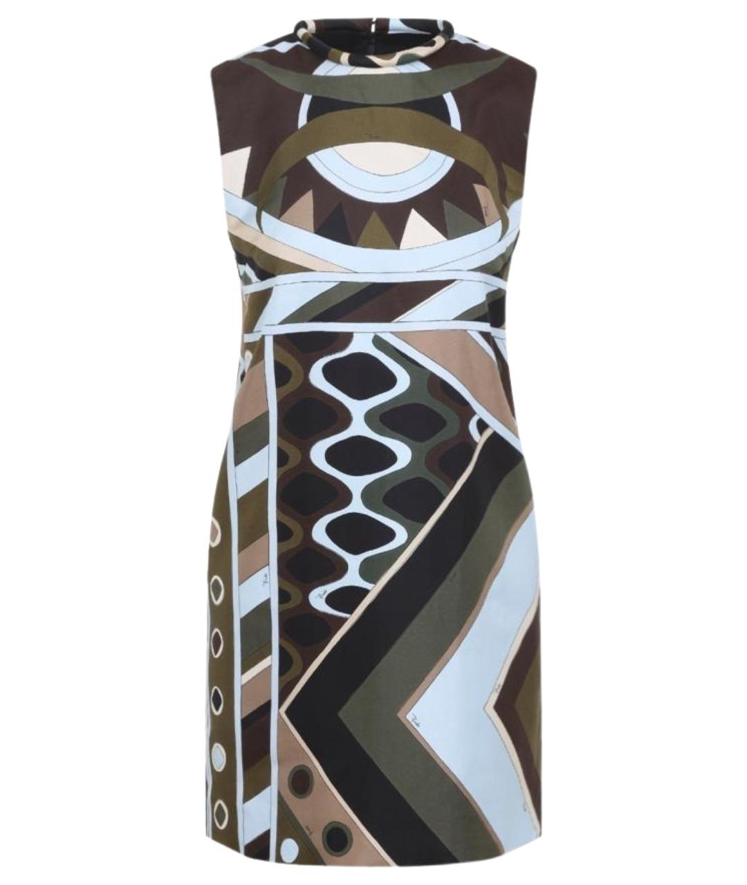 PUCCI Мульти шелковое повседневное платье, фото 1