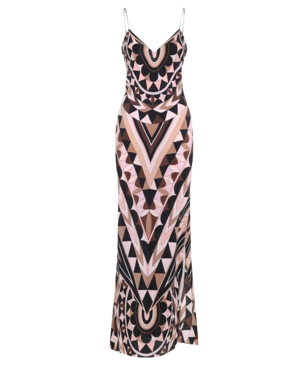 PUCCI Мульти шелковое повседневное платье, фото 1