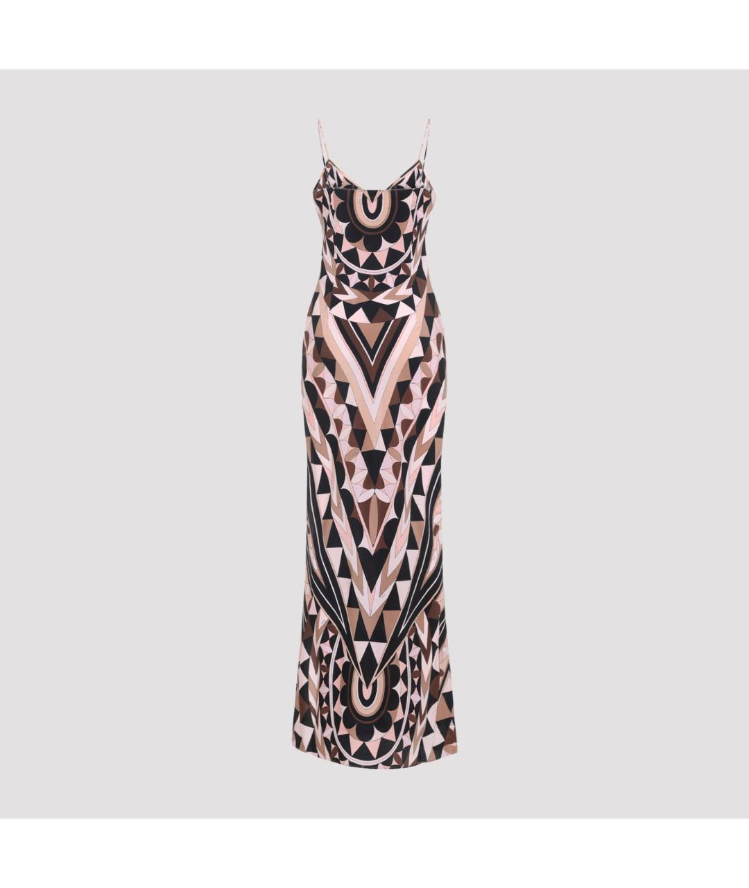 PUCCI Мульти шелковое повседневное платье, фото 2