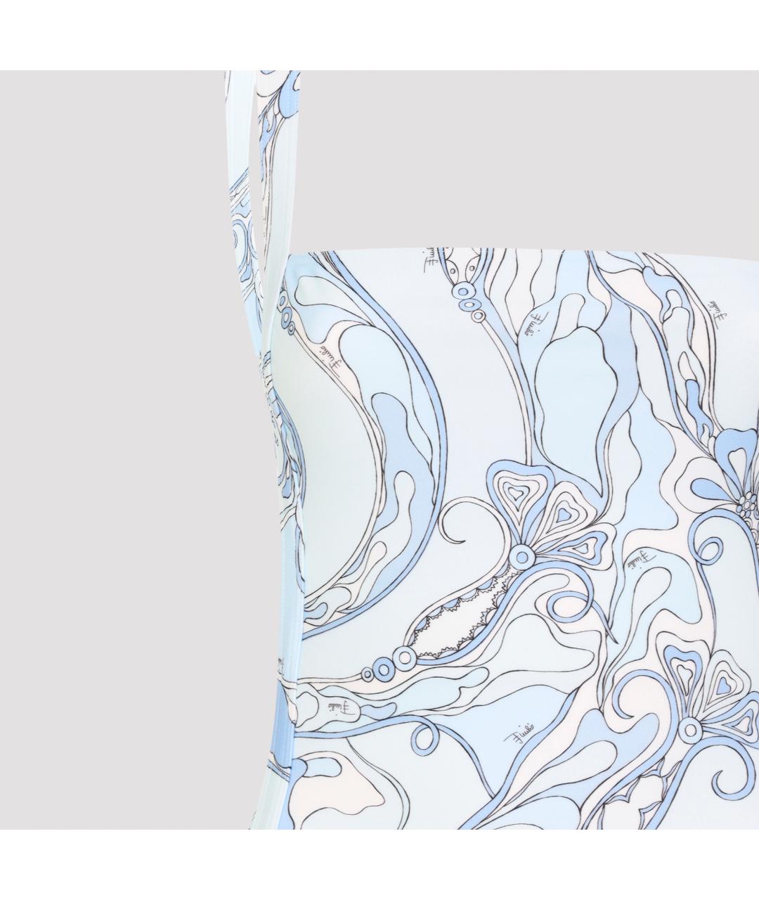 PUCCI Голубой полиамидовый купальник, фото 3