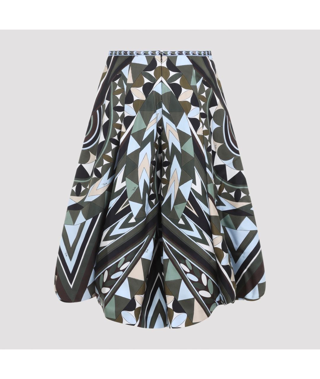 PUCCI Мульти шелковая юбка макси, фото 2