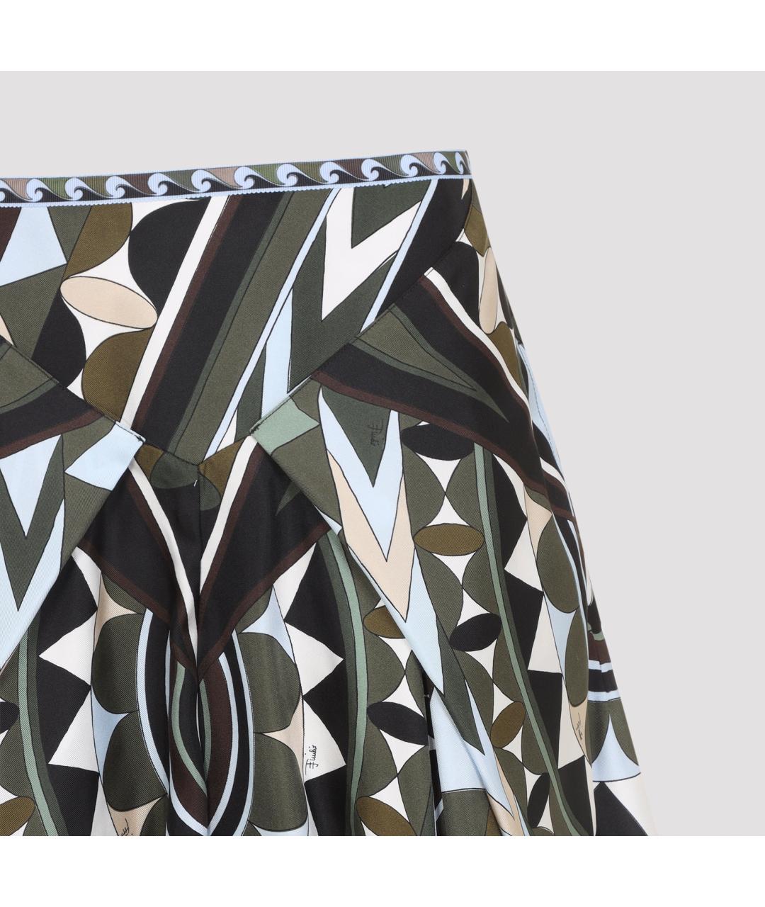 PUCCI Мульти шелковая юбка макси, фото 3