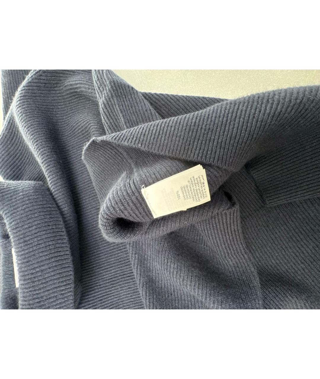 BRUNELLO CUCINELLI Темно-синий кашемировый джемпер / свитер, фото 5