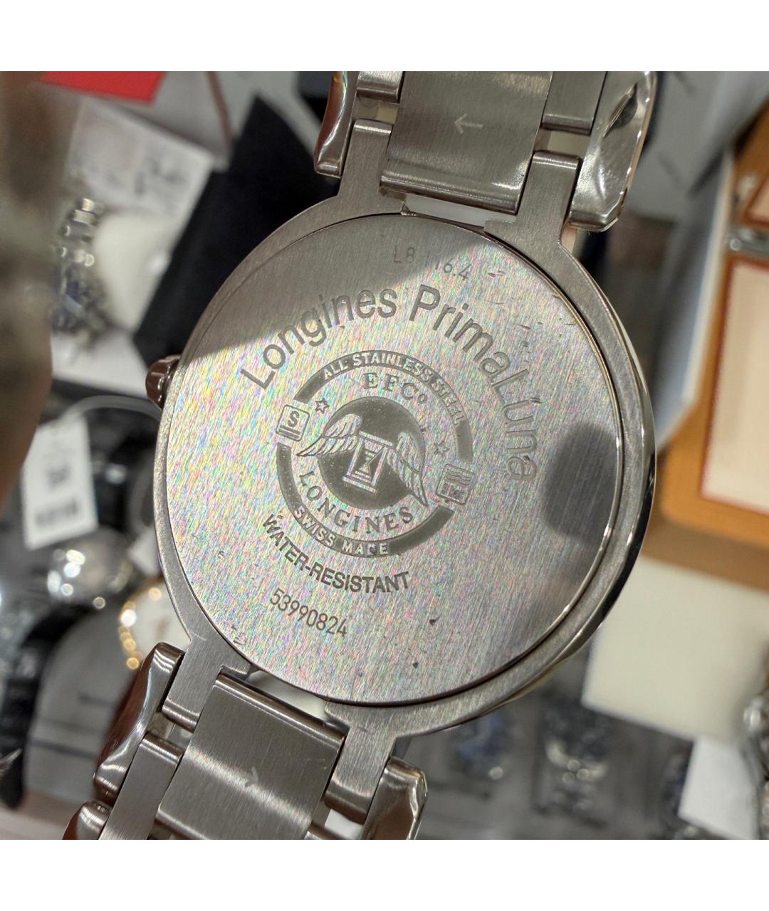 LONGINES Белые металлические часы, фото 4