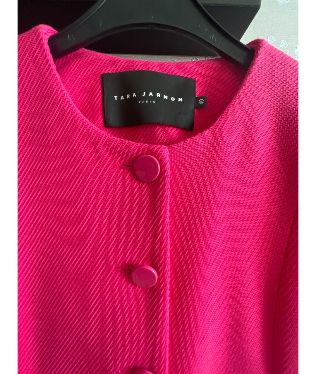 Tara Jarmon Фуксия хлопковое пальто, фото 3
