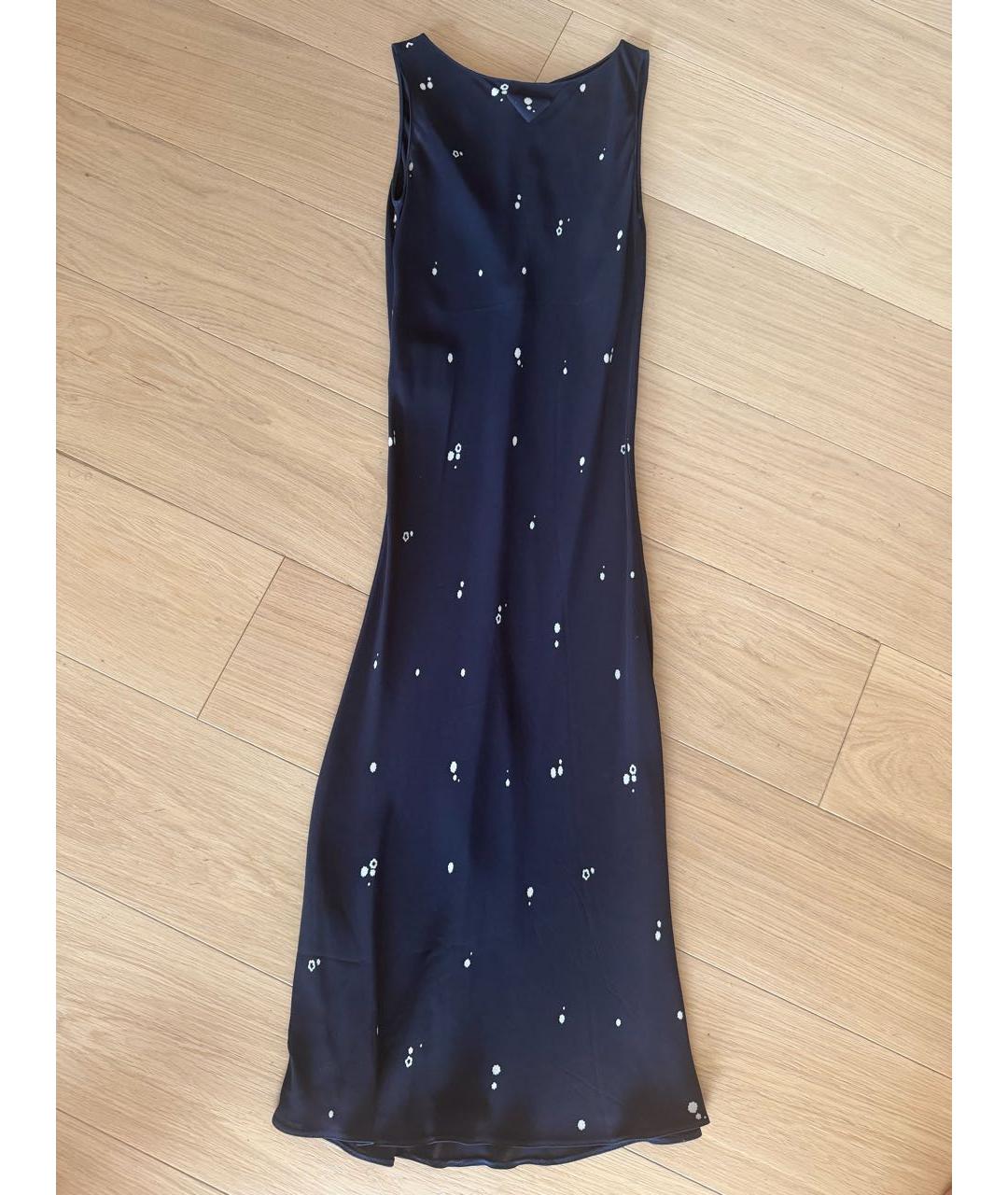 PRADA Синее шелковое коктейльное платье, фото 4