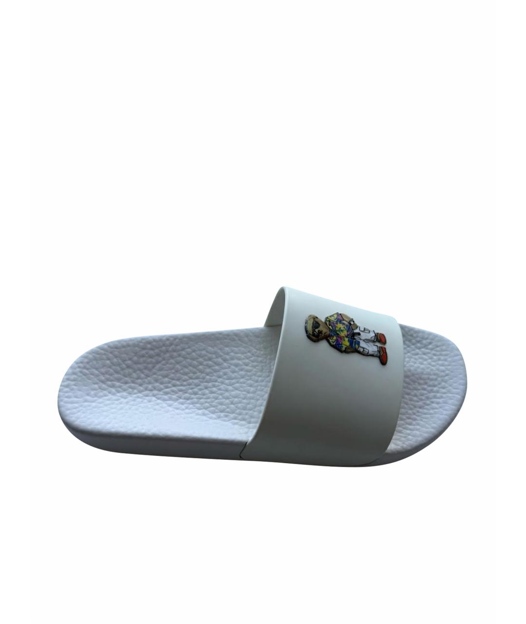 POLO RALPH LAUREN Белые резиновые шлепанцы, фото 1