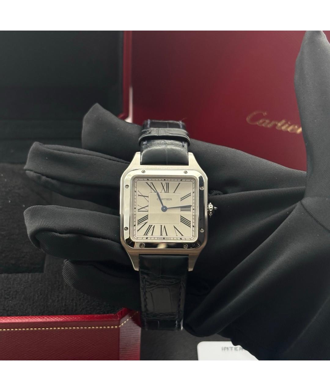 CARTIER Бежевые металлические часы, фото 6