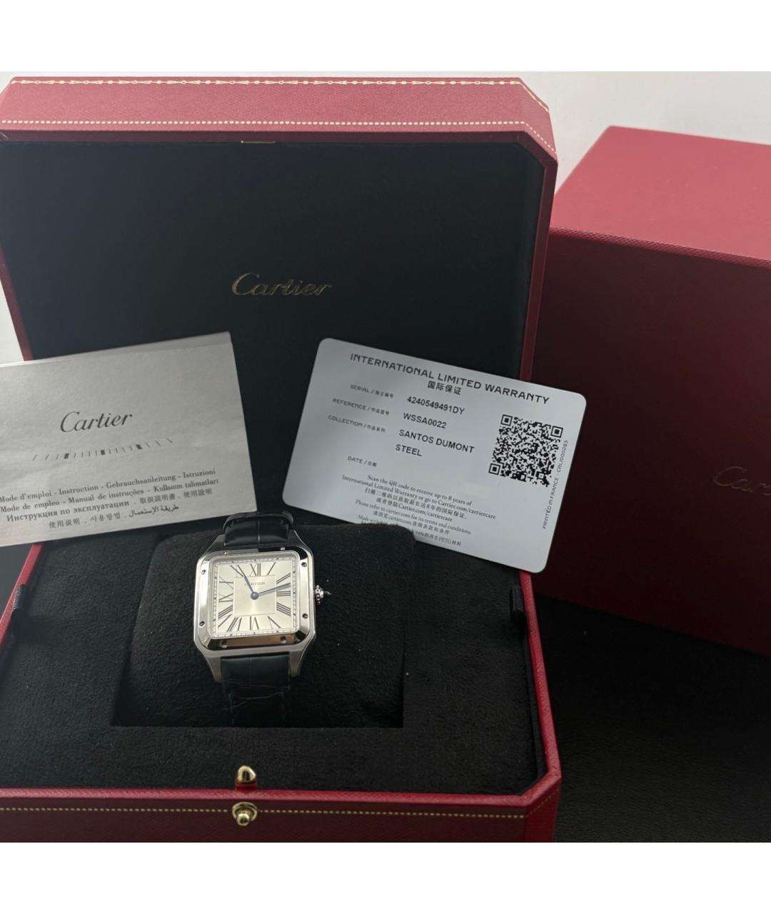 CARTIER Бежевые металлические часы, фото 2